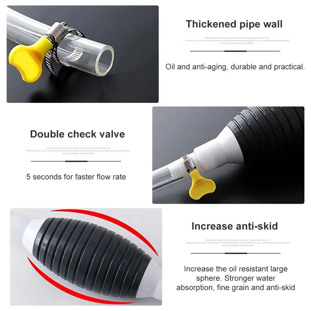 3PCS Car Fuel Manual Oil Extractor Fuel Pump Hand Water Transfer Pump for Auto Motorcycle Boat Hand Fuel Pump Car Accessories