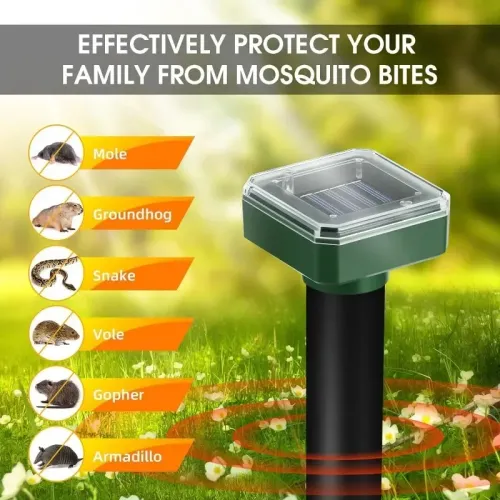 4PCS Outdoor Solar Powered Animals Repeller Outdoor Waterproof Repellent for Outdoor Lawns Garden Farmland Plant Protection