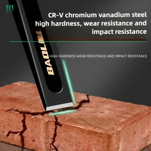 Chrome Vanadium Steel Stone Flat Chisel With Hand Guard Construction Cement Masonry Concrete Engraving Cut Tool