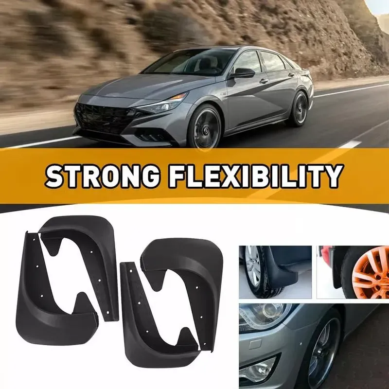 Universal 4-Piece Mud Flap Set – Suitable for Aftermarket Modification (Universal Fit)