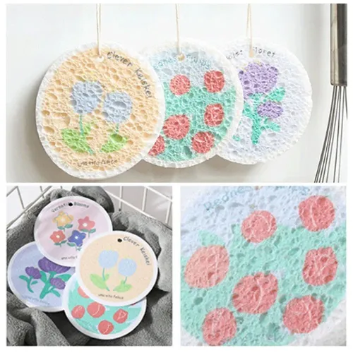 3pcs New Wood Pulp Cleaning Sponges Magic Wipe Cotton Scouring Pads Melamine Washing Tool Dishwashing Sponge Kitchen