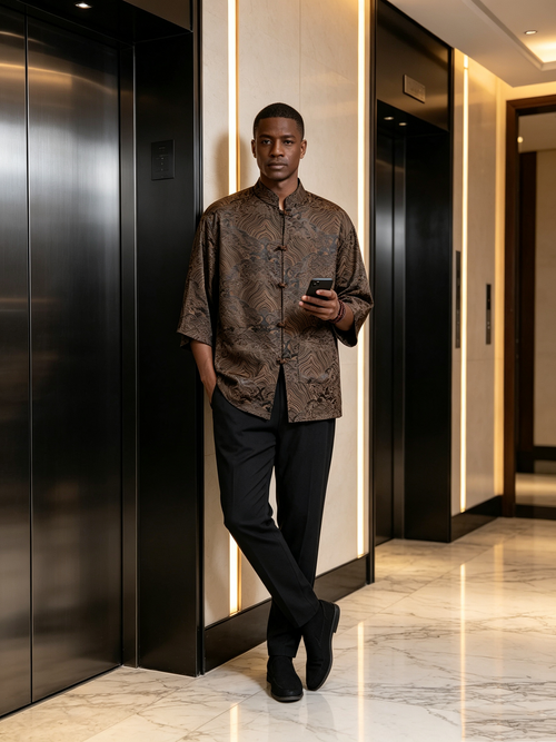 Advanced men's short sleeved shirt