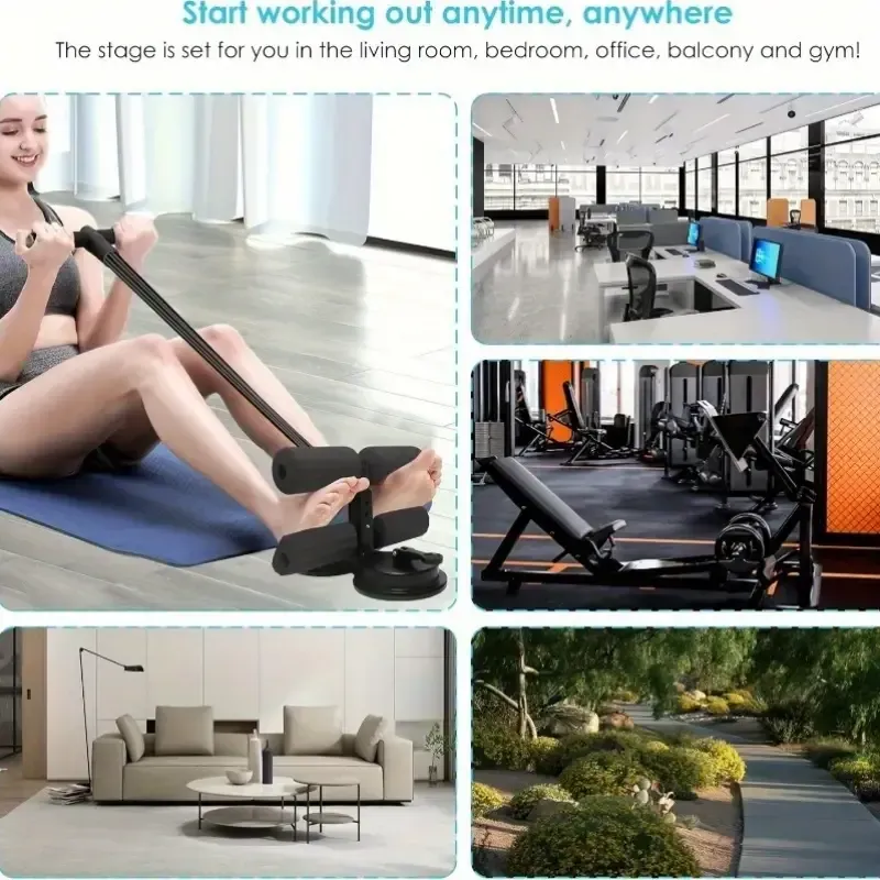 Upgraded Sit-Up Bar Pro, that comes with Double Suction and Tension Ropes