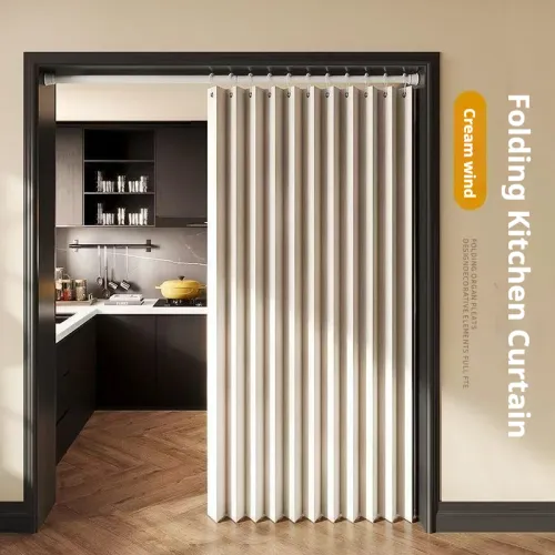 Simple Foldable Door Curtain, Multi Sizes, Machine Washable Boho Style, Easy Care