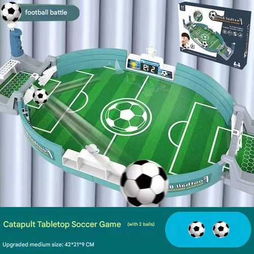 Interactive table football game, plastic football set with 2 balls, manual operation, suitable for party entertainment