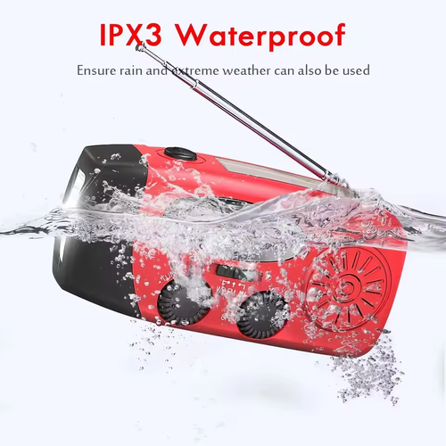 Multifunctional FM Radio Outdoor Emergency Hand-crank Generator Solar Mobile Phone Charging Lighting Table Lamp