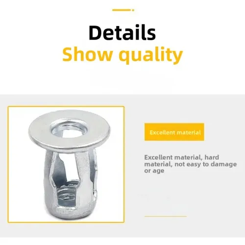 10pcs Metal Screw Jack Nuts Steel Petal Nut Screw Expansion Nut expansion screw for Hollow Wall Iron Skin Line