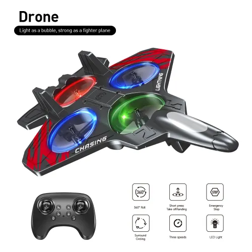 Complete Flying Kit: Professional RC Fighter Jet Drone - USB Type-C Fast Charging Included