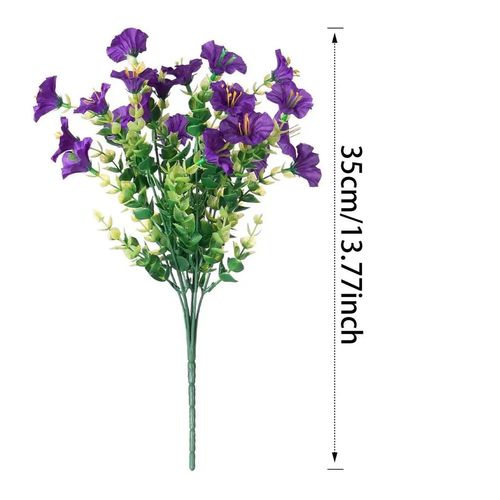 6pcs Artificial Flowers for Outdoors Decoration Silk Faux Flowers Uv Resistant Fake Plants for Garden Balcony Yard Porch Home Decor