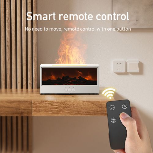 Simulated campfire flame essential oil humidifier