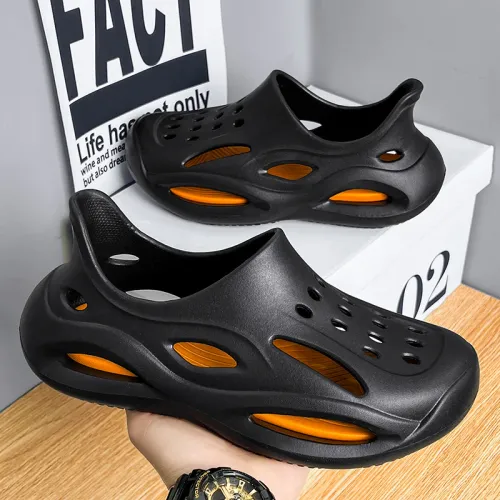 Men's Summer Outdoor Sandals Driving Beach Shoes Comfortable Breathable Leather