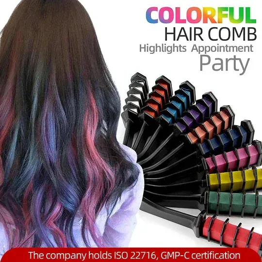 10-color hair dye comb