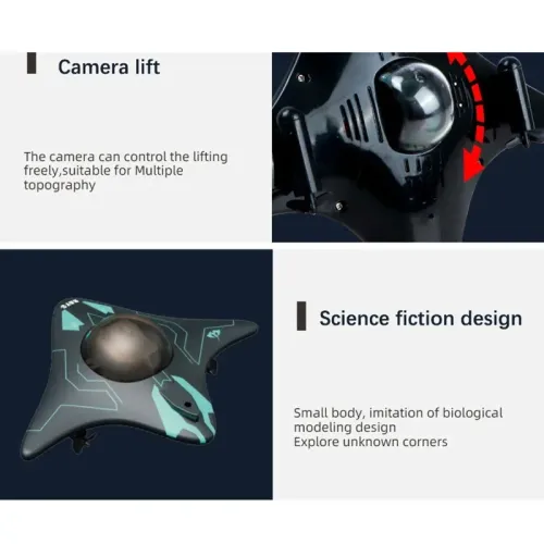 6CH remote-controlled submarine with camera, underwater remote-controlled boat, WiFi FPV, wireless control toy