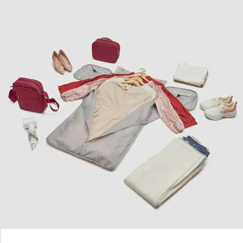 Multi functional travel bag with pull rod, simple and large capacity fitness bag, compressed travel bag, lightweight sports bag