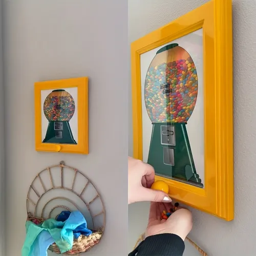 Hanging convenient candy rack quick dispensing retro candy dispenser picture frame durable candy dispenser