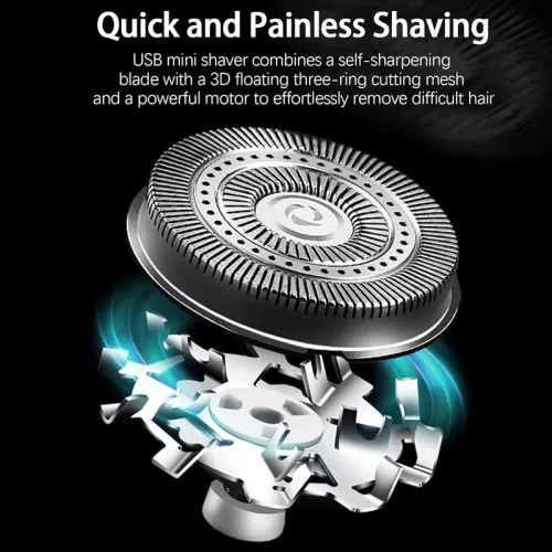 Men's electric mini shaver, dry and wet dual-use shaver, LED digital display rechargeable car shaver, home travel shaver