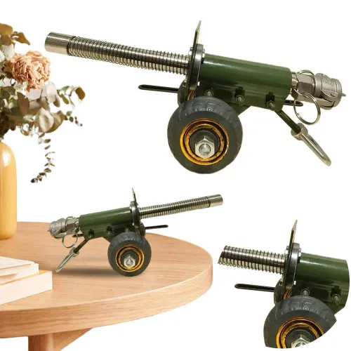 Firecracker Launcher Model Stainless Steel Mini Cannon Collectible Statue Artillery Cannon Handcraft