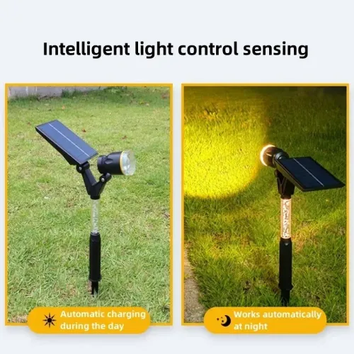LED Solar Lawn Lamp Outdoor Waterproof Sunlight Lights Courtyard Lawn Path Balcony Fence Garden Deco Solar Powered Spotlights