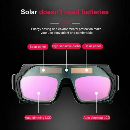 New Automatic Dimming Welding Glasses Auto Darkening Anti-glare Welding Protective Goggles Solar Eye Protective PC Glasses