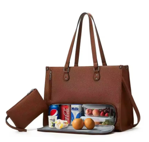 Multifunctional 2In1 Cooler Lunch Bags Insulated Handbag for Women Men Large Capacity