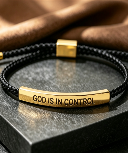 Stainless Steel Elbow Lettering Inspirational Pineapple Rope Adjustable Pull Braided Hand Rope
