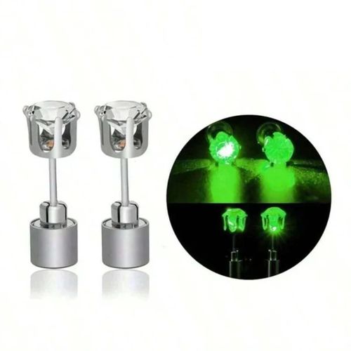 A pair Stylish LED-illuminated crown earrings