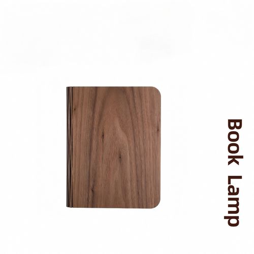USB Battery Powered Wooden Paper Book Reading Light