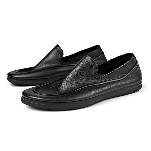Men's soft-leather casual business shoes—breathable, thin-soled, and suitable for summer.