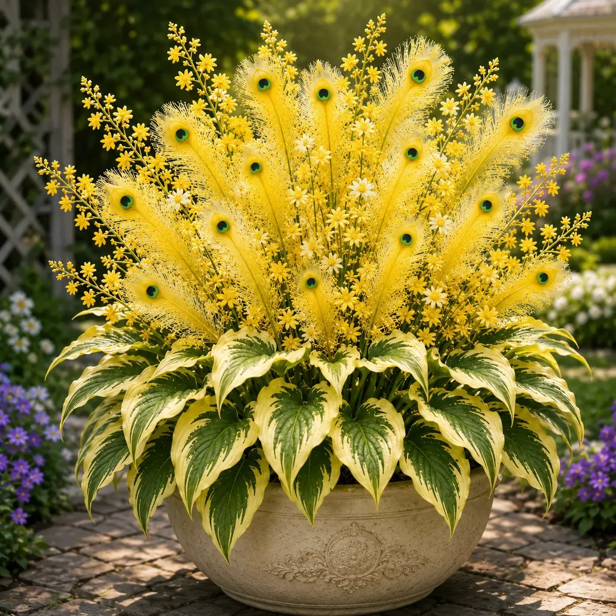 1,000 Seeds – Peacock Flame Hosta Bulbs for Shade Garden