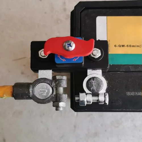 Car Battery Disconnect Switch, 12-24V Heavy Duty Master Kill Switch with Bidirectional Rotatable Joint