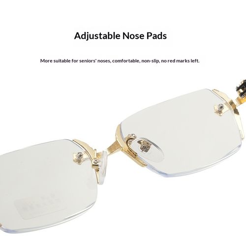 Unisex Stylish Silver Rimless Glasses  Blue Light Blocking and UV Protection