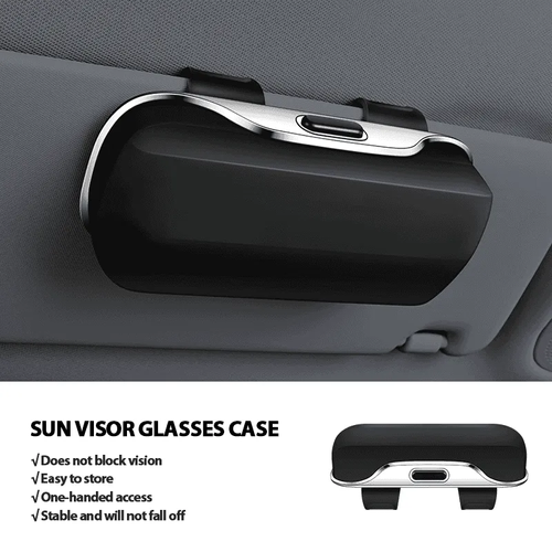 Press Switch Car Glasses Box Shock-proof Stable Car Sunglasses Holder Lossless Installation Expansion Space Eyeglass Case