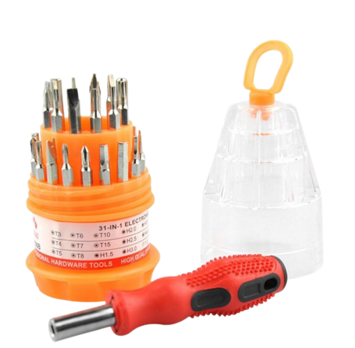 31 in 1 Mini Magnetic Carbon Steel Screwdriver Set Drill Bits and Drill Bit Holder Mobile Phone Repair Tool Set