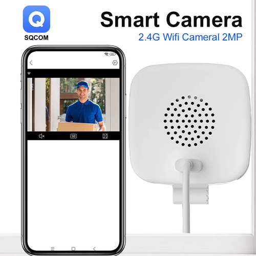 1080P WiFi Surveillance Cam with Night Vision & Motion Detection Mini Cube Camera Two-Way Audio for Indoor & Outdoor Monitoring