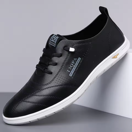 Men's Lightweight Comfortable Slip-On Driving Shoes Soft Bottom Breathable Leather Fashion Casual Shoes