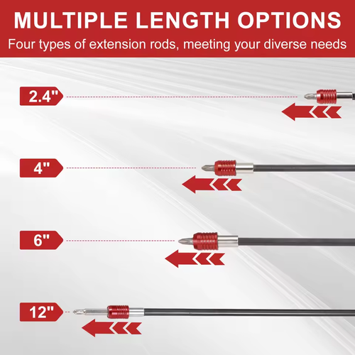60-300mm hexagonal extension quick release self-locking connect rod red screwdriver head extension rod power tool accessory