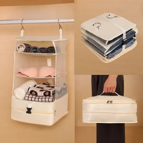 1pc Hanging Travel Clothes Storage Bag Large Capacity Underwear Storage Bag