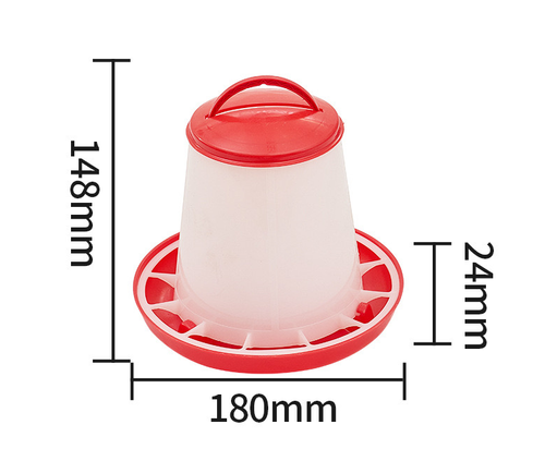 Chicken and Duck Feed Bucket with Legs – Dual-Purpose Poultry Feeder and Waterer (Includes Lid and Handle Suitable for Hanging)