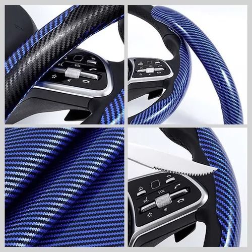 Laser Carbon Fiber Pattern Steering Wheel Cover