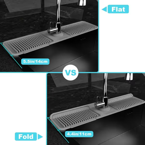 5pcs Silicone Sink Faucet Draining Mat