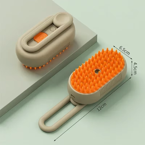 2pcs Cat Dog Pet Spray Massage Brush 3 in 1 One Button Steam Spray Folding Rotatable Floating Hair Bath Hair Removal Brush Comb
