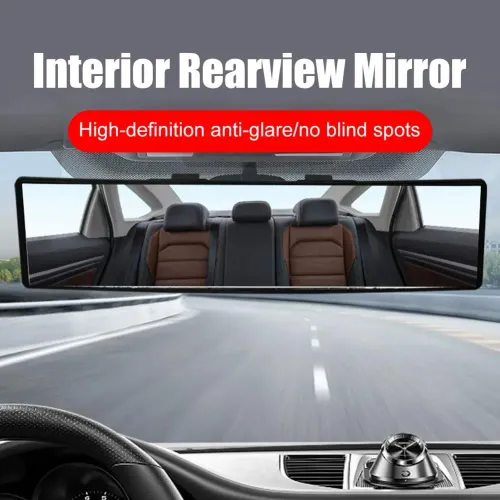 Car Interior Rearview Mirror Mirror Wide Angle Convex Rearview Monitor Anti Large Auxiliary Mirror Panoramic Vision Glare
