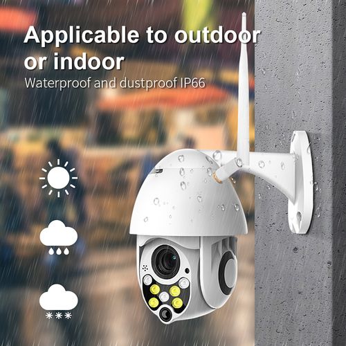 Outdoor and indoor wireless camera with ultra high definition and 320 degree pan tilt rotation