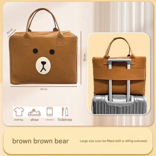 🎉🎉（Buy 1 Get 1 Free）Cute felt large capacity travel bag🐨