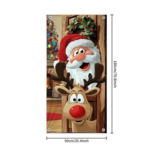 Santa Claus Party Decoration Banner Door Banner