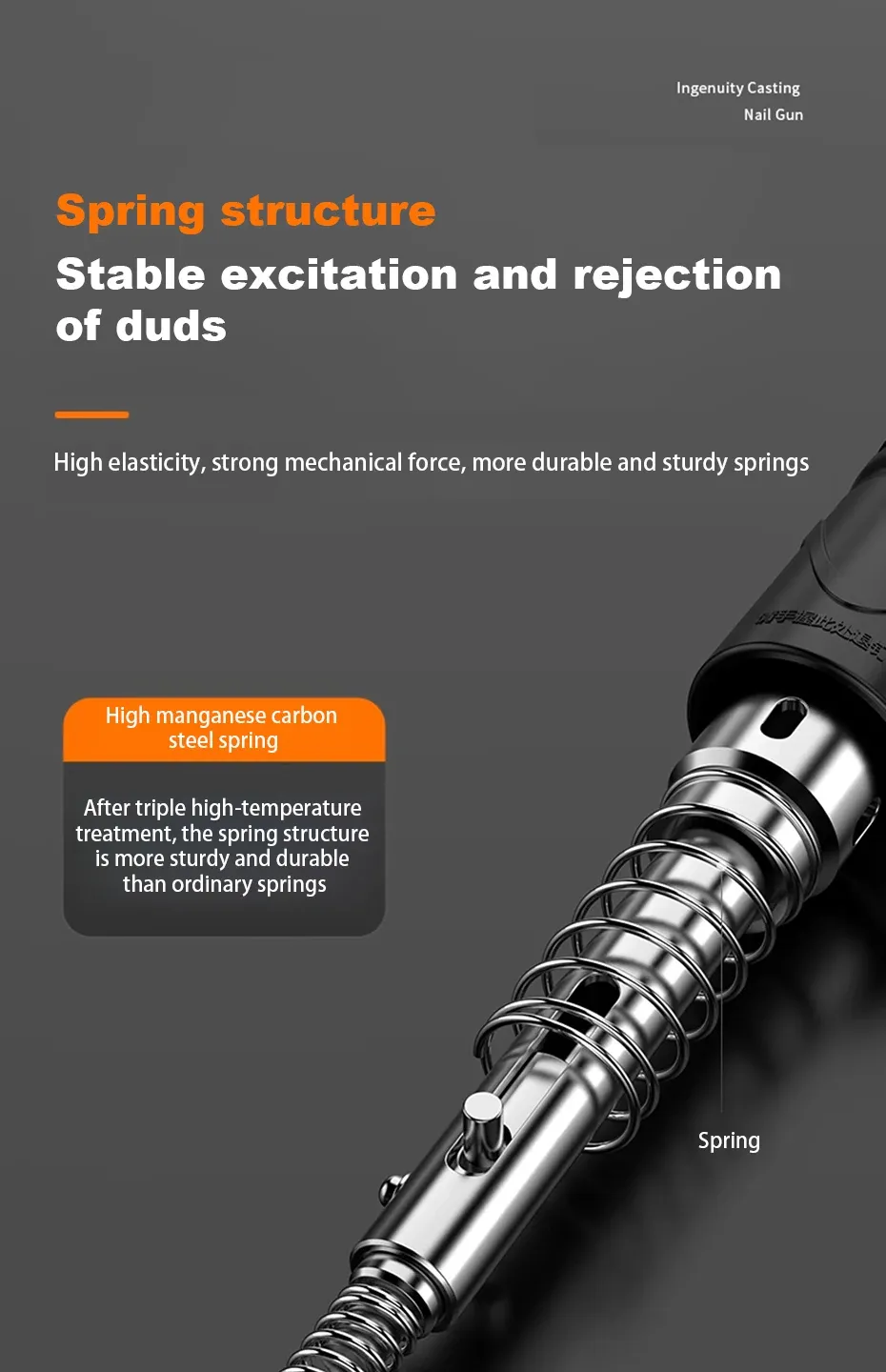 Rivet Gun Tools Steel Nail Gun Silencing Wall Fastener Manual Air Nailer Adjustable Anchor Wire Slotting Device Metalworking