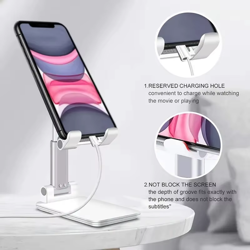 Desktop Phone Stand for iPhone iPad and Xiaomi Adjustable Desktop Tablet Stand Universal Tabletop Phone Holder