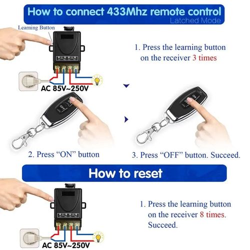 💥 Wireless Remote Control + Receiver – No Cables, Works Instantly! ⚡