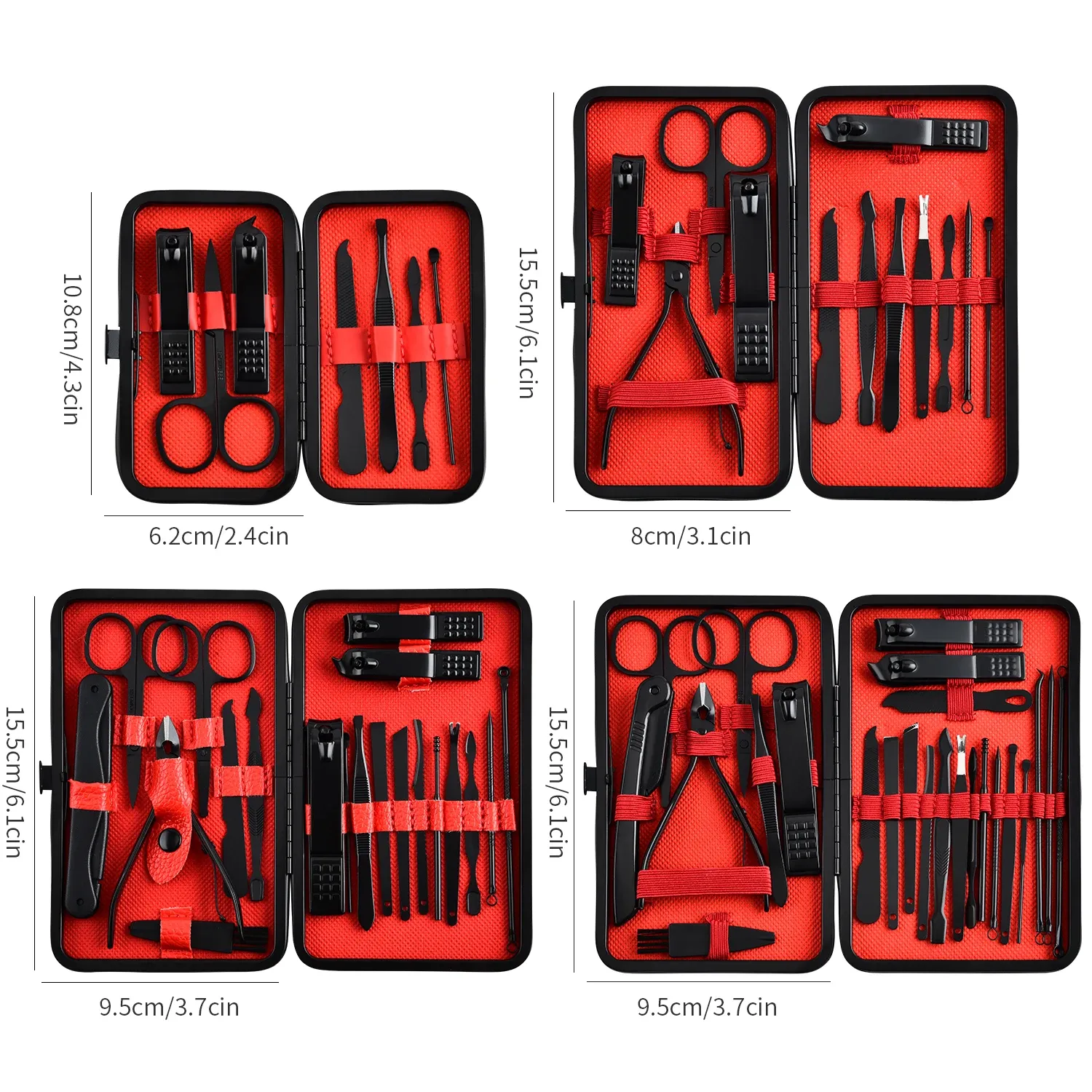 24pcs in 1 Professional Manicure & Pedicure Set - Travel-Ready Nail Care, Precision Clippers & Cutters, No Pow