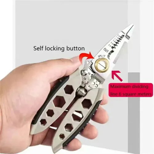 Premium 7-inch Multi functional Wire Stripper - Professional Tool Gift Electrician Pliers for Wire Stripping Cutting Hand Tools